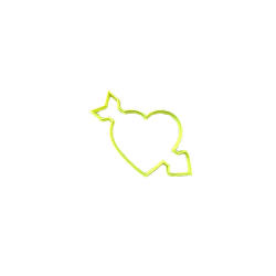 Вырубка "Сердце со стрелой" 9*14 см