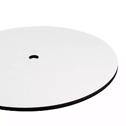 Подложка сатин для торта двусторонняя с отверстием белая 24 см, толщина 6 мм